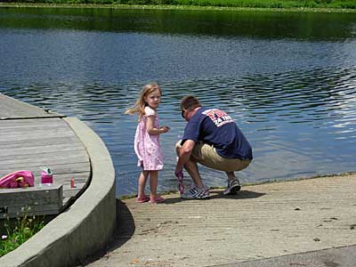 She just caught a sunfish